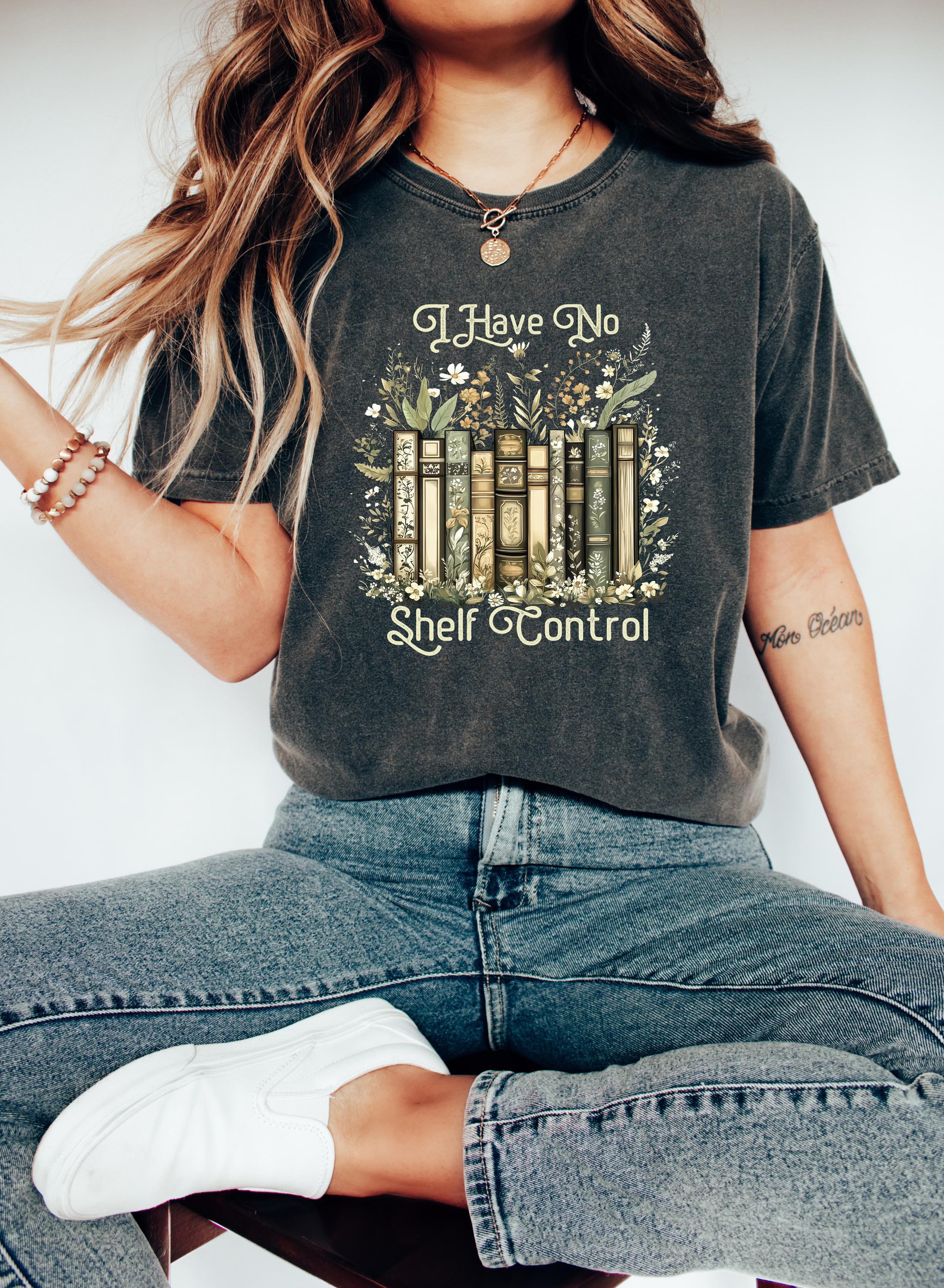 Book Lover Shelf Control Floral Bookish Club Reader - Adult & Kids T-Shirts, Sweatshirts & Hoodies apparel design preview 1