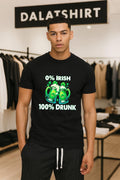 0% Irish 100% Drunk Green Beer Mugs Shamrocks - Adult & Kids T-Shirts, Sweatshirts & Hoodies apparel design preview 1