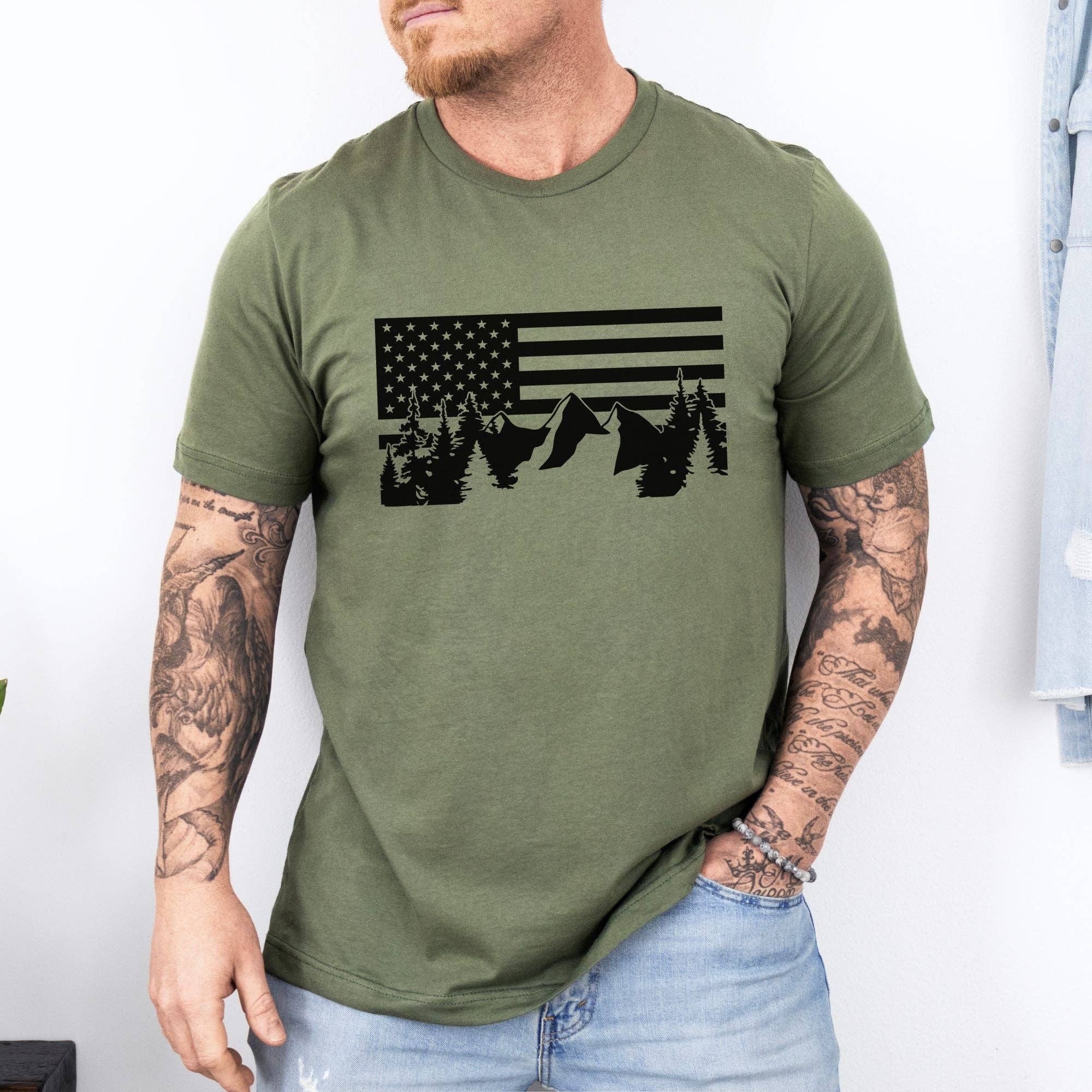 Flag Nature Scene Graphic 254 - Adult & Kids T-Shirts, Sweatshirts & Hoodies apparel design preview 1