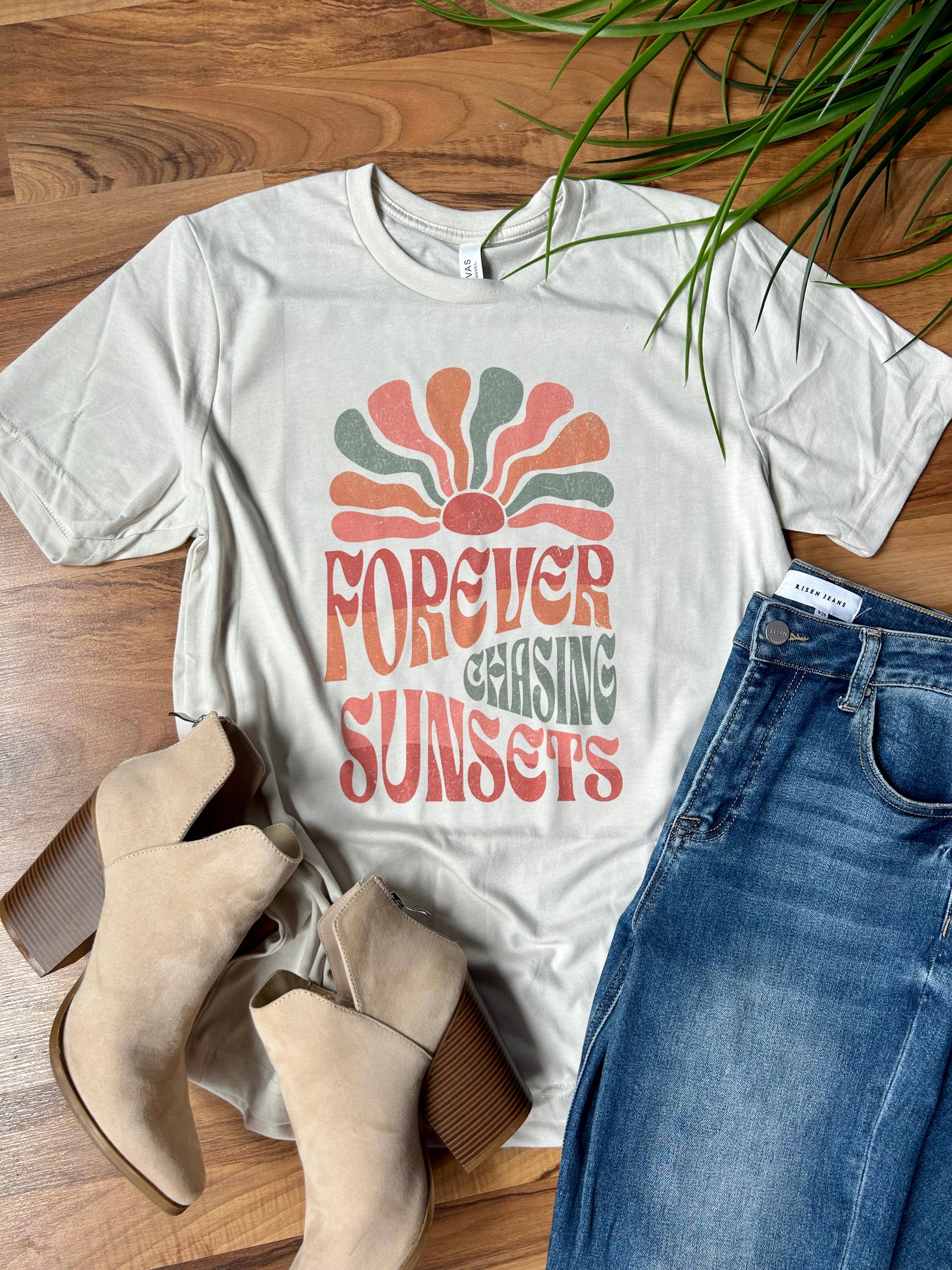 Forever Chasing Sunsets Graphic - Adult & Kids T-Shirts, Sweatshirts & Hoodies apparel design preview 1