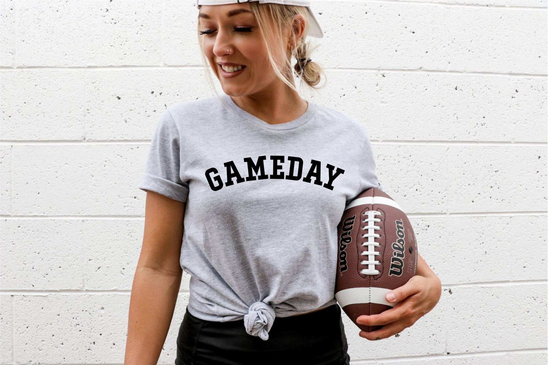 Gameday Varsity Font Grey Football Trendy Graphic - Adult & Kids T-Shirts, Sweatshirts & Hoodies apparel design preview 1