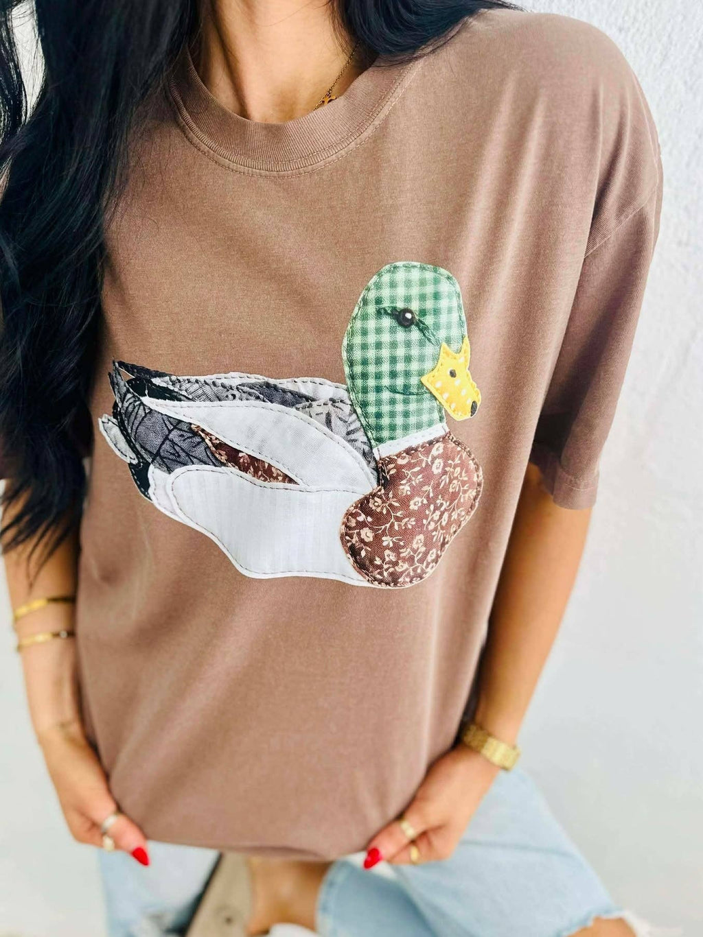 Patchwork Mallard Duck Dtf Graphic Design - Adult & Kids T-Shirts, Sweatshirts & Hoodies apparel design preview 1