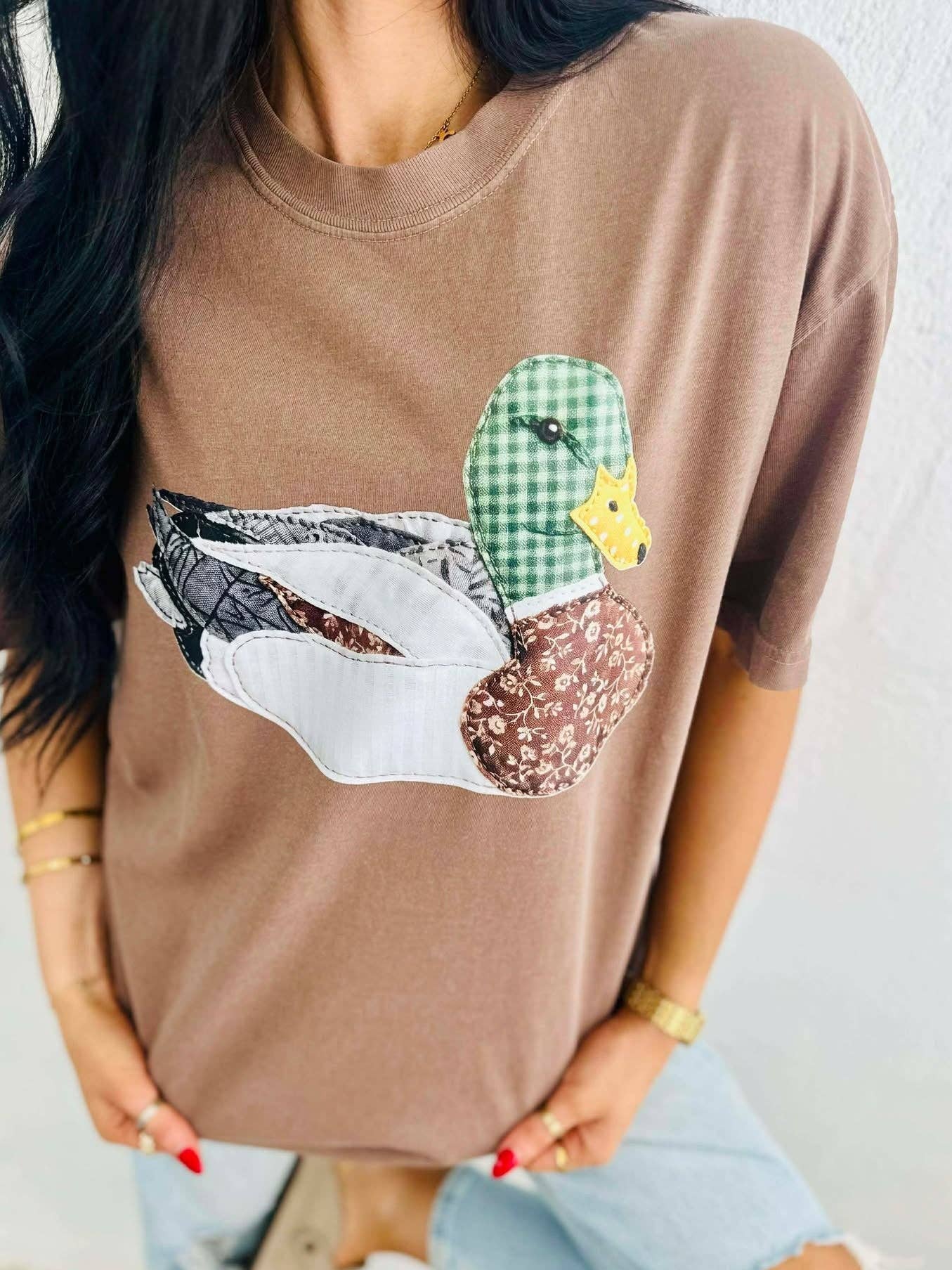 Patchwork Mallard Duck Dtf Graphic Design - Adult & Kids T-Shirts, Sweatshirts & Hoodies apparel design preview 1