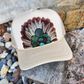 Western Feather Trucker Hat Retro Crown - Adult & Kids T-Shirts, Sweatshirts & Hoodies apparel design preview 1