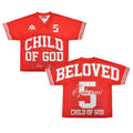 Beloved Child of God Jersey Red (Oversized) - Adult & Kids T-Shirts, Sweatshirts & Hoodies apparel design preview 1