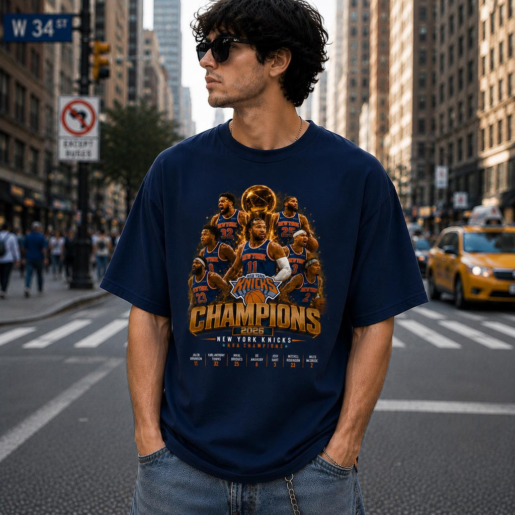 York Knicks 2026 Champions Hoops Fan - Adult & Kids T-Shirts, Sweatshirts & Hoodies apparel design preview 2