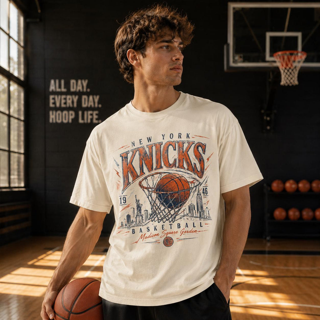 York Knicks Vintage Basketball - Adult & Kids T-Shirts, Sweatshirts & Hoodies apparel design preview 2