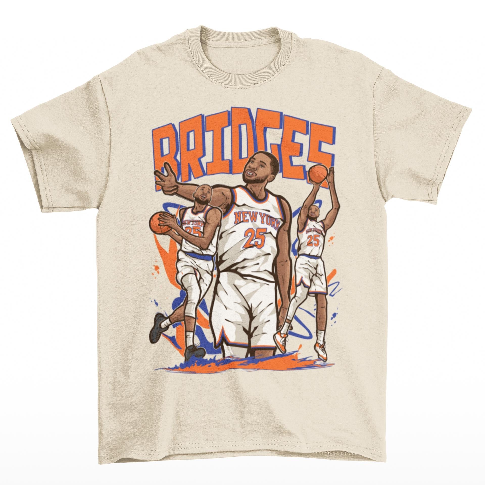 Mikal Bridges Cartoon York Basketball - Adult & Kids T-Shirts, Sweatshirts & Hoodies apparel design preview 2