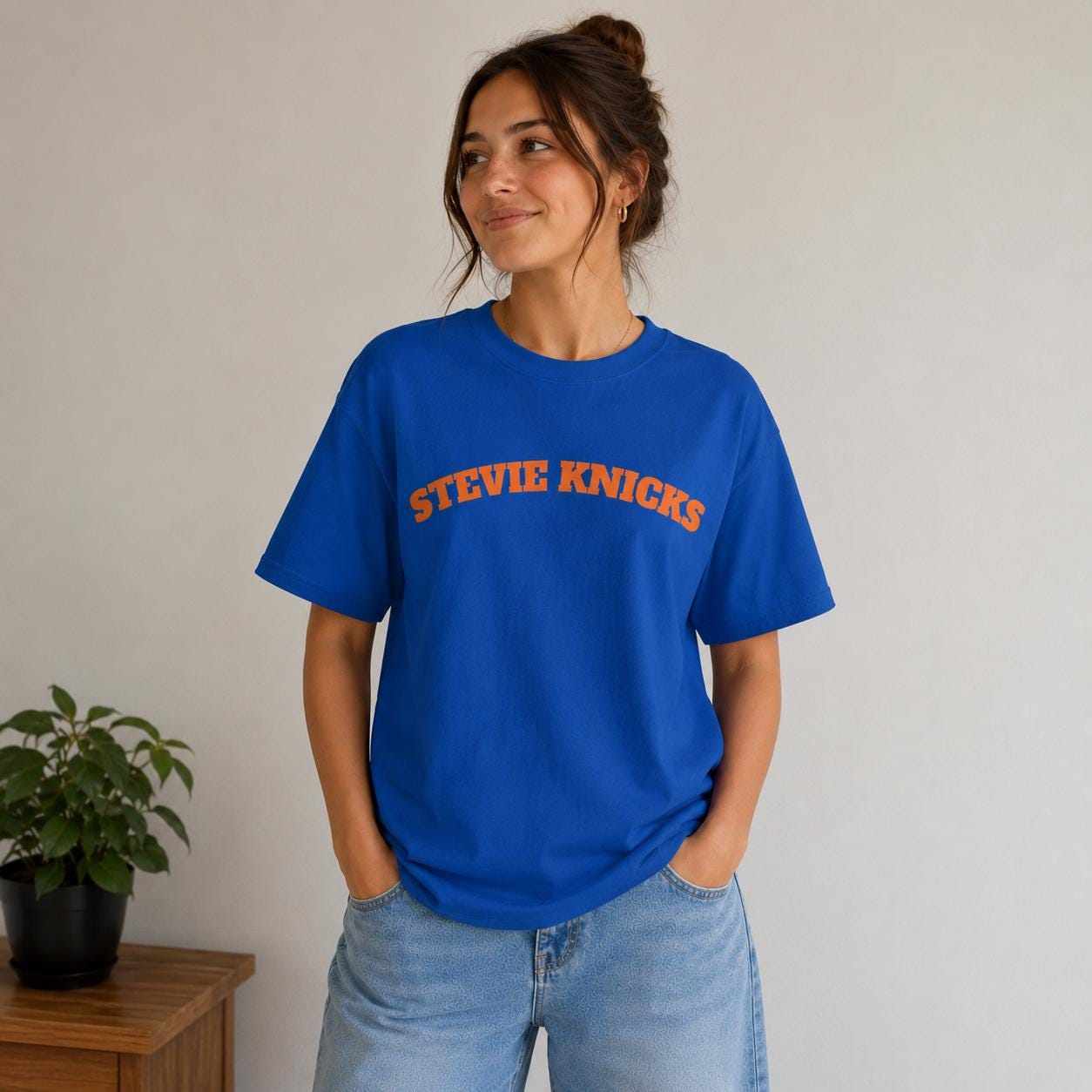 Stevie Knicks Oversized Fit Retro Arch Lettering - Adult & Kids T-Shirts, Sweatshirts & Hoodies apparel design preview 2