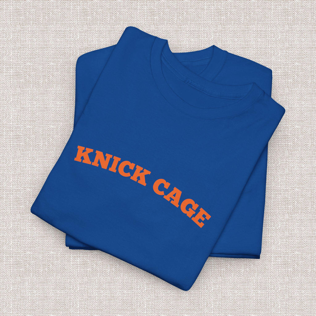 Knick Cage Basketball Pun Ny Team Hoops Blue Orange - Adult & Kids T-Shirts, Sweatshirts & Hoodies apparel design preview 2