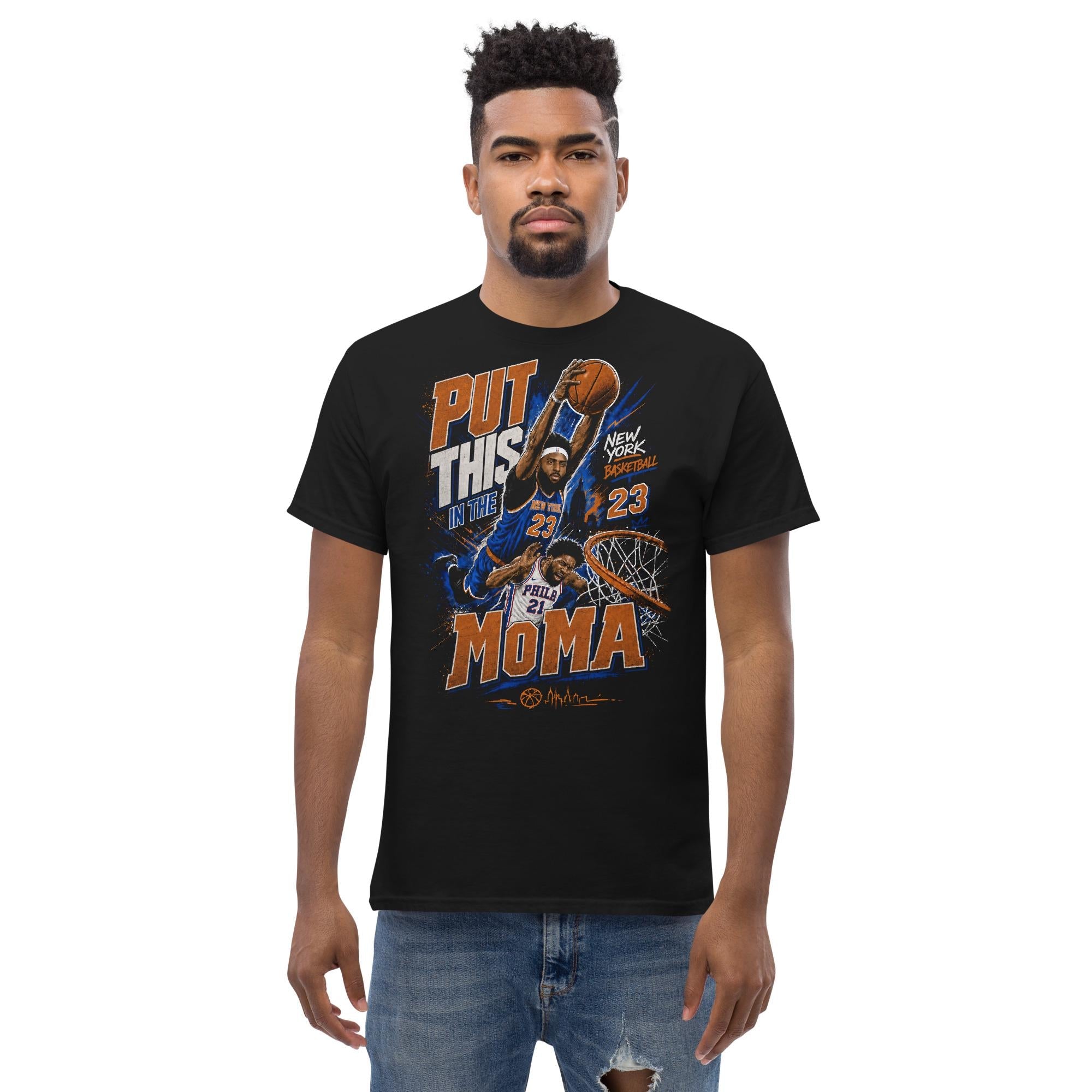York Basketball Dunk Gothic Streetwear Orange Blue - Adult & Kids T-Shirts, Sweatshirts & Hoodies apparel design preview 2