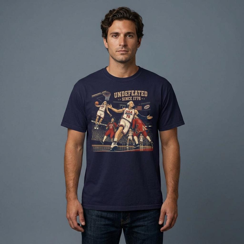 Comfort Colors 4th July Undefeated America Founding - Adult & Kids T-Shirts, Sweatshirts & Hoodies apparel design preview 2