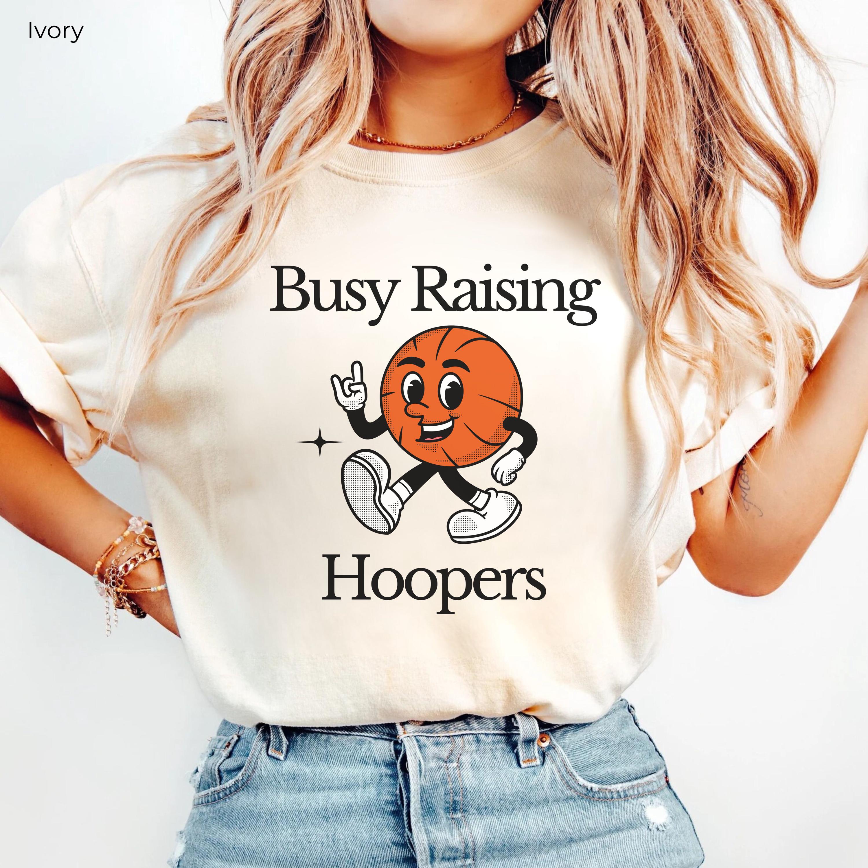 Retro Basketball Mom Dad Family Busy Raising Hoopers - Adult & Kids T-Shirts, Sweatshirts & Hoodies apparel design preview 2