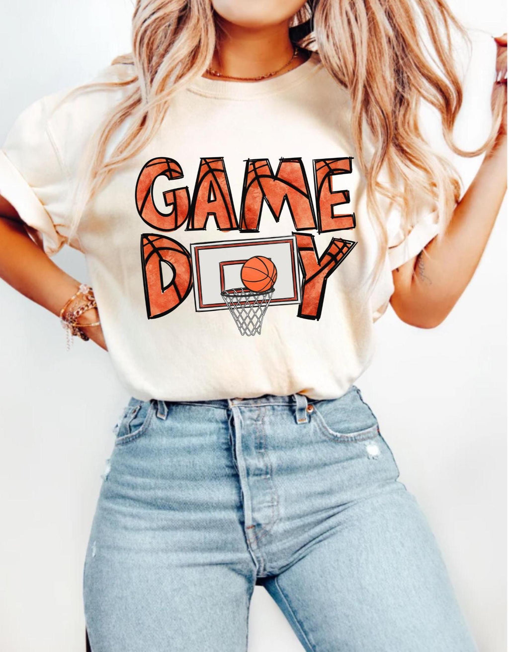 Basketball Game Day Comfort Colors Sports Mom Fan - Adult & Kids T-Shirts, Sweatshirts & Hoodies apparel design preview 2