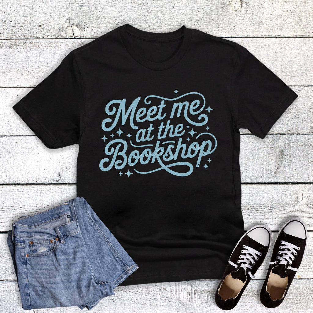 Books Reading Meet Me At the Bookshop Graphic - Adult & Kids T-Shirts, Sweatshirts & Hoodies apparel design preview 1