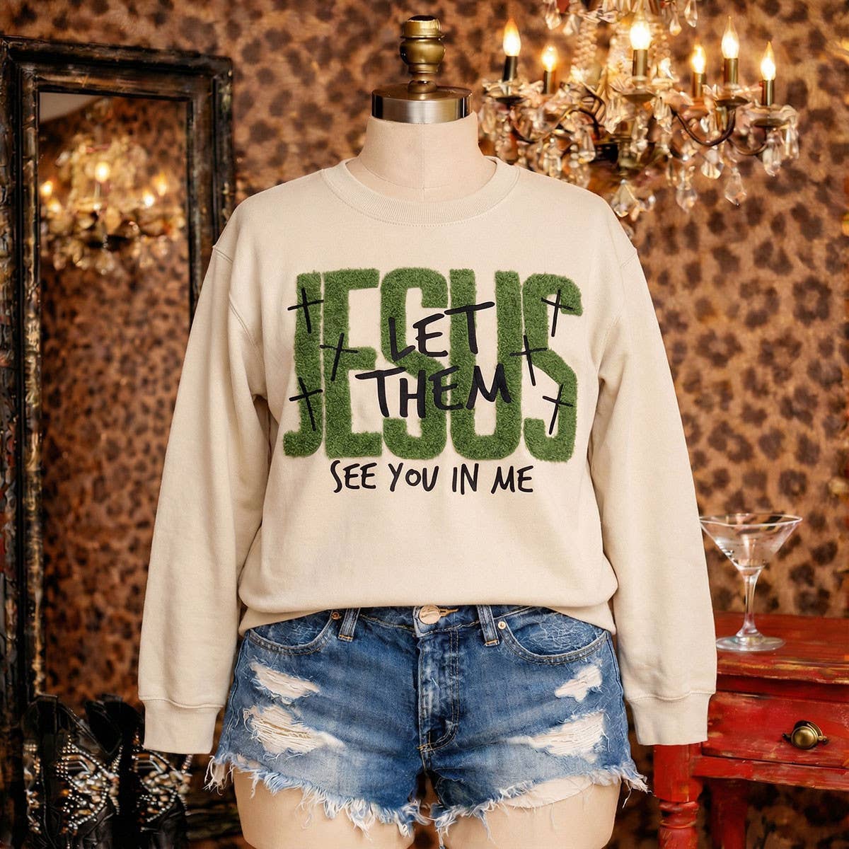 Let Them See You in Me Jesus Fluffy - Adult & Kids T-Shirts, Sweatshirts & Hoodies apparel design preview 1