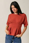 Crew Neck Short Sleeve Drop Shoulder Pin Tuck Detail - Adult & Kids T-Shirts, Sweatshirts & Hoodies apparel design preview 1