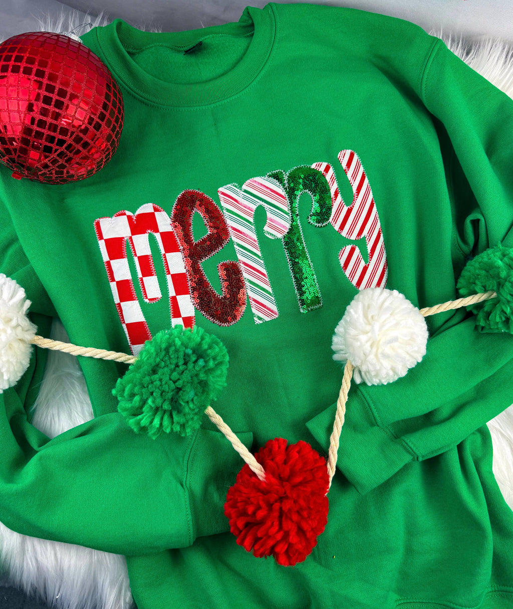 Green Merry Christmas - Adult & Kids T-Shirts, Sweatshirts & Hoodies apparel design preview 1