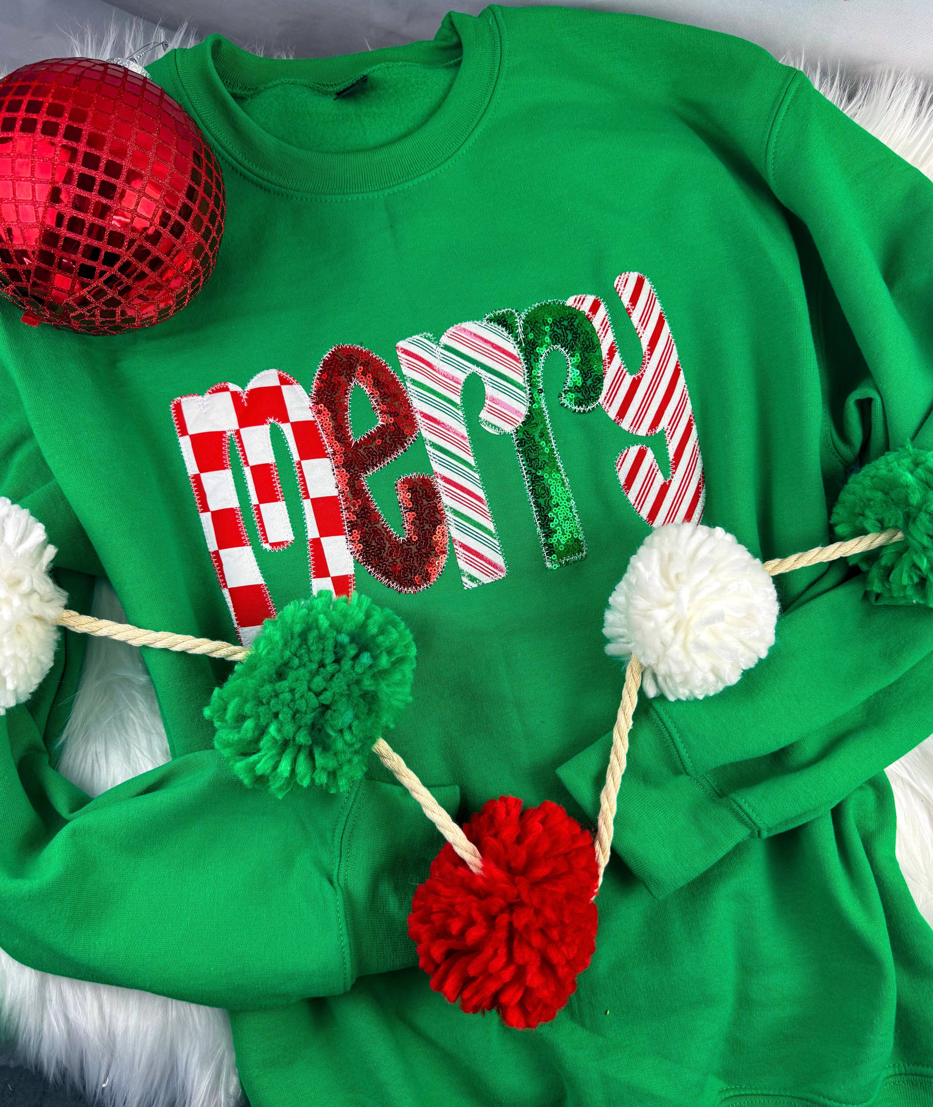 Green Merry Christmas - Adult & Kids T-Shirts, Sweatshirts & Hoodies apparel design preview 1