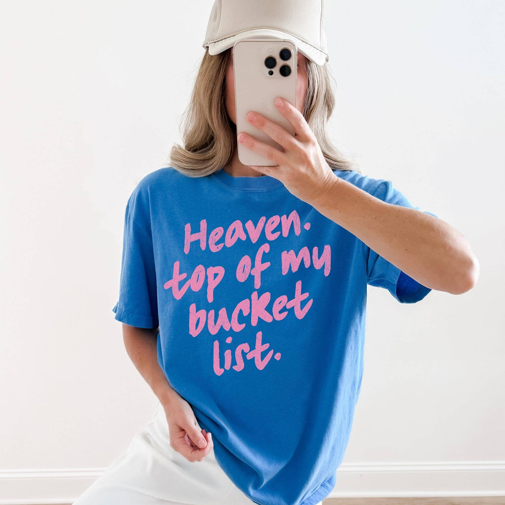 Heaven Top of My Bucket List Pink Graphic Western - Adult & Kids T-Shirts, Sweatshirts & Hoodies apparel design preview 1