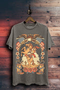 Western Cowgirl Tattoo Graphic Top - Adult & Kids T-Shirts, Sweatshirts & Hoodies apparel design preview 1