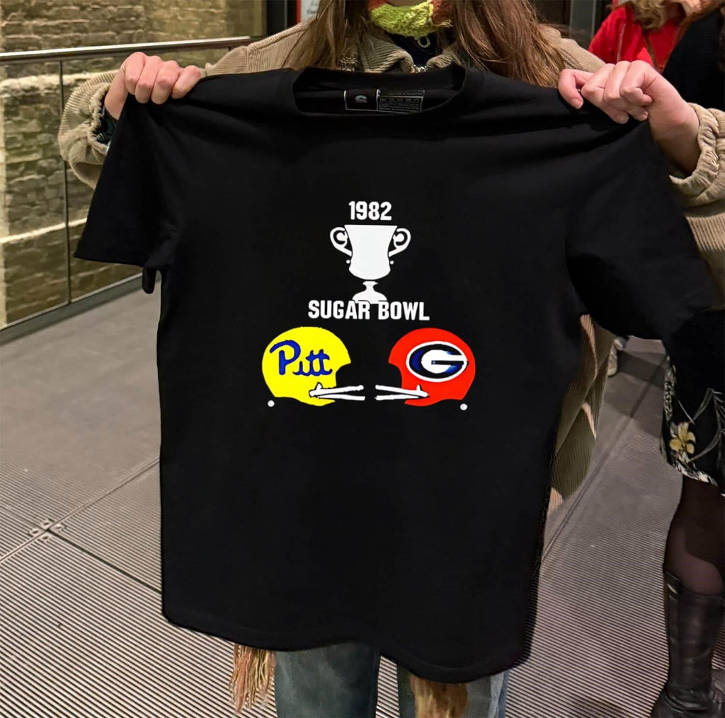 1982 Sugar Bowl Pitt vs Georgia Helmets Trophy - Adult & Kids T-Shirts, Sweatshirts & Hoodies apparel design preview 2