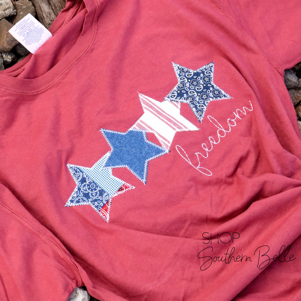 Freedom Star USA Patriotic 4th of July Short Sleeve - Adult & Kids T-Shirts, Sweatshirts & Hoodies apparel design preview 1