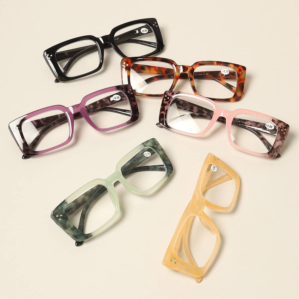 Women's Tortoise Rectangle Reading Glasses - Adult & Kids T-Shirts, Sweatshirts & Hoodies apparel design preview 1