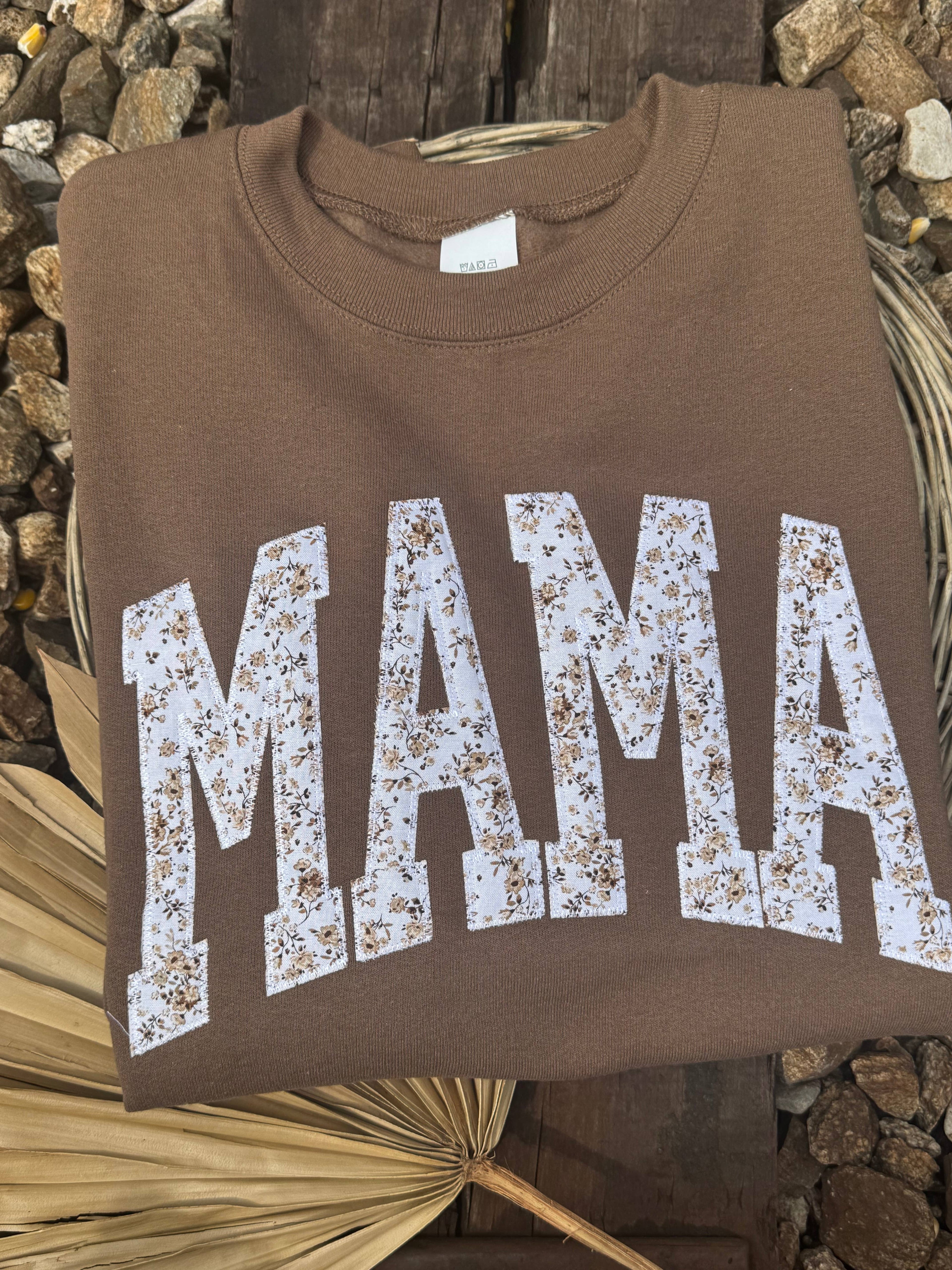Brown Floral Mama Mother's Day Short Sleeve - Adult & Kids T-Shirts, Sweatshirts & Hoodies apparel design preview 1