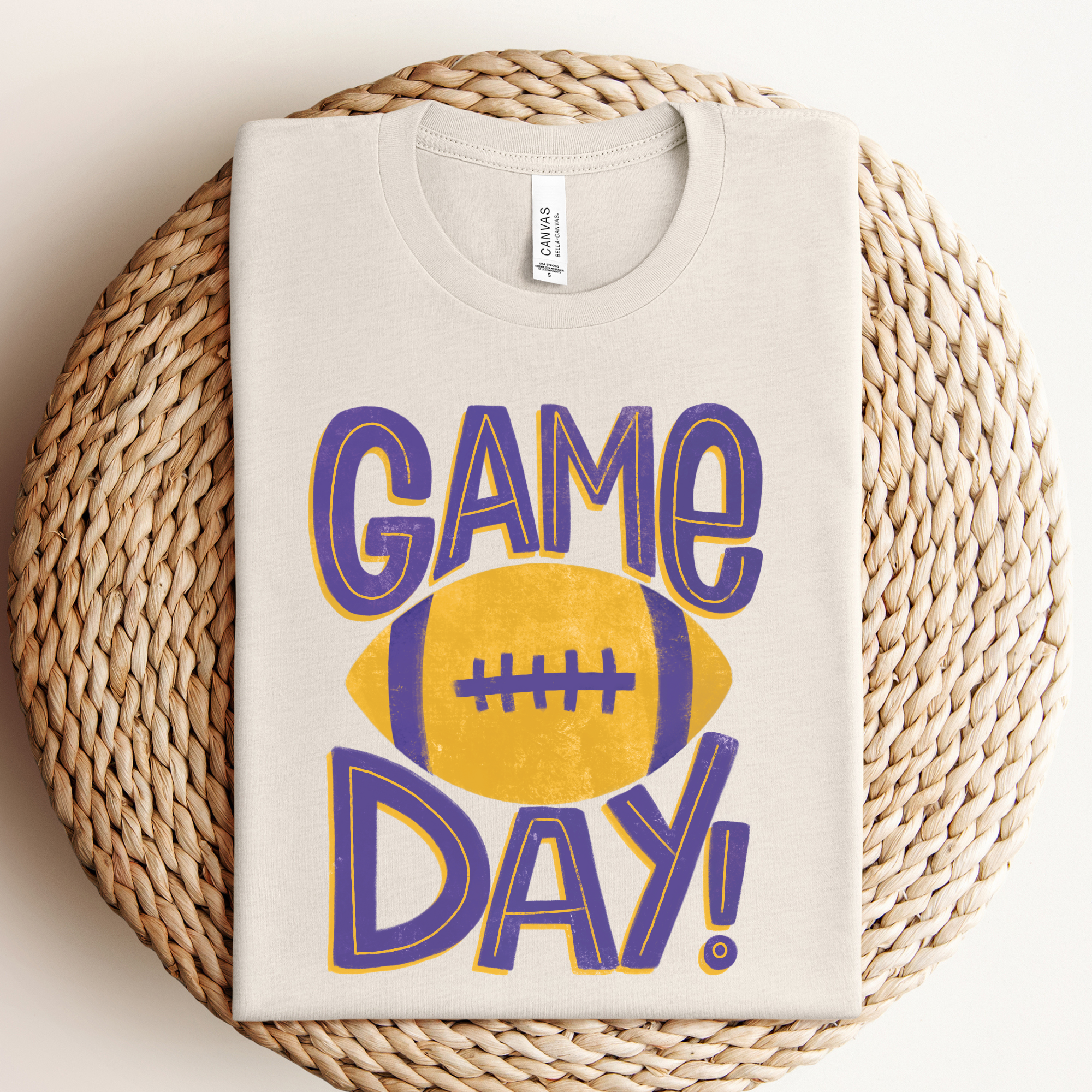 Purple and Gold Game Day Graphic - Adult & Kids T-Shirts, Sweatshirts & Hoodies apparel design preview 1