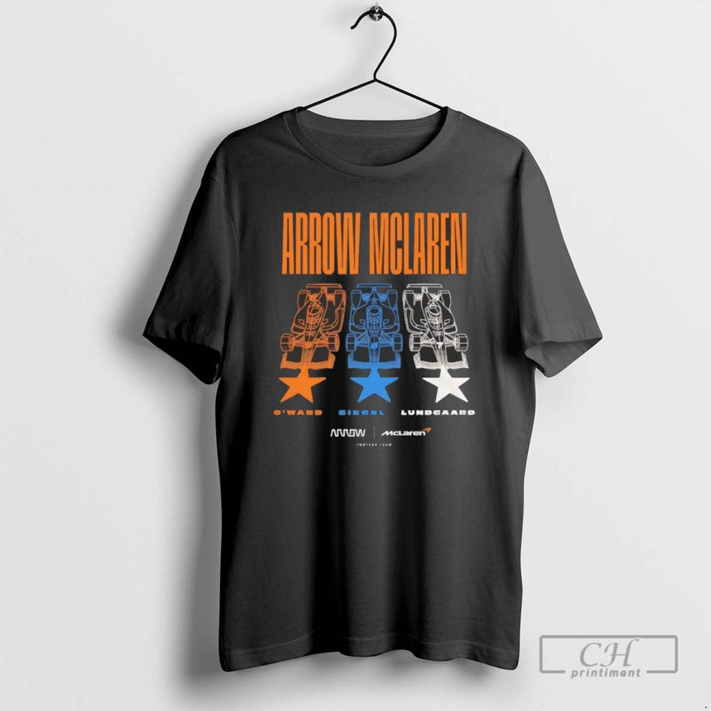 2025 Arrow Mclaren Racing Team Oward Siegel Lundcaard - Adult & Kids T-Shirts, Sweatshirts & Hoodies apparel design preview 1