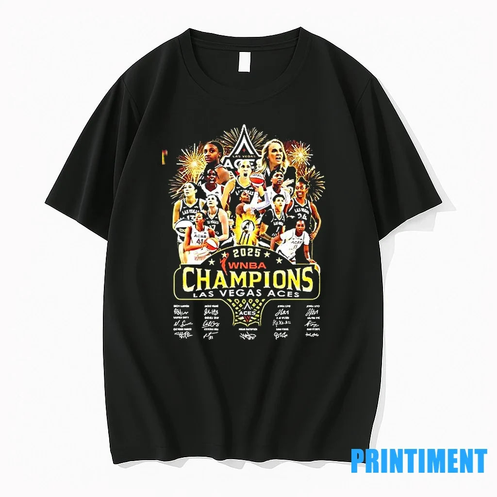 2025 Wnba Champions Las Vegas Aces Signatures Sweater - Adult & Kids T-Shirts, Sweatshirts & Hoodies apparel design preview 1
