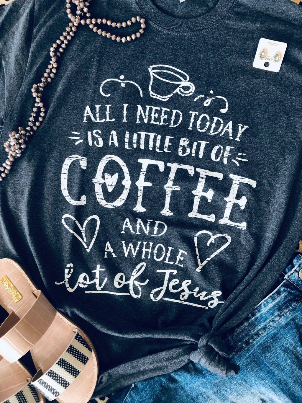 Little Coffee Whole Lotta Jesus - Adult & Kids T-Shirts, Sweatshirts & Hoodies apparel design preview 1