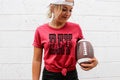 Gameday Retro Checker Font Red Football Graphic - Adult & Kids T-Shirts, Sweatshirts & Hoodies apparel design preview 1