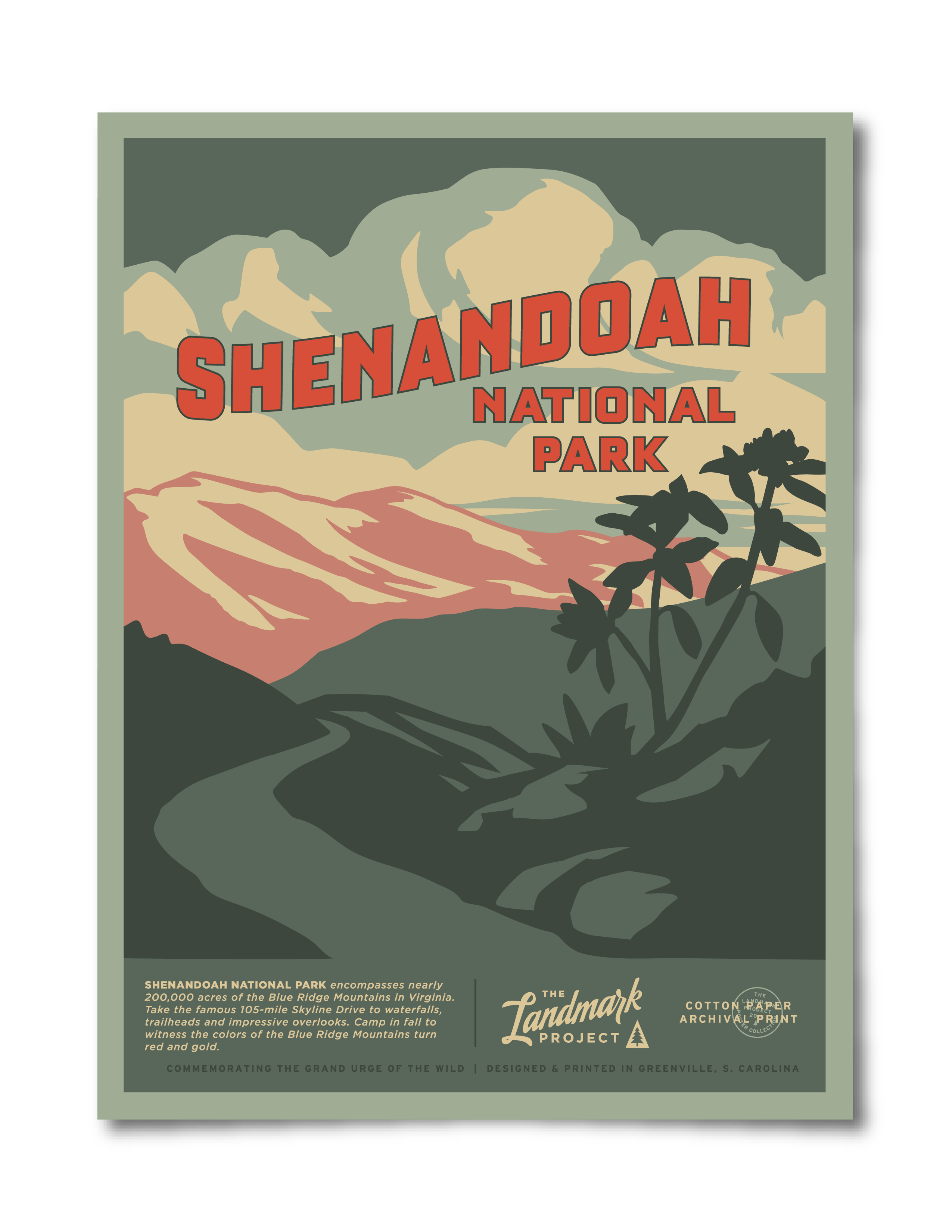Shenandoah National Park Poster - Adult & Kids T-Shirts, Sweatshirts & Hoodies apparel design preview 1