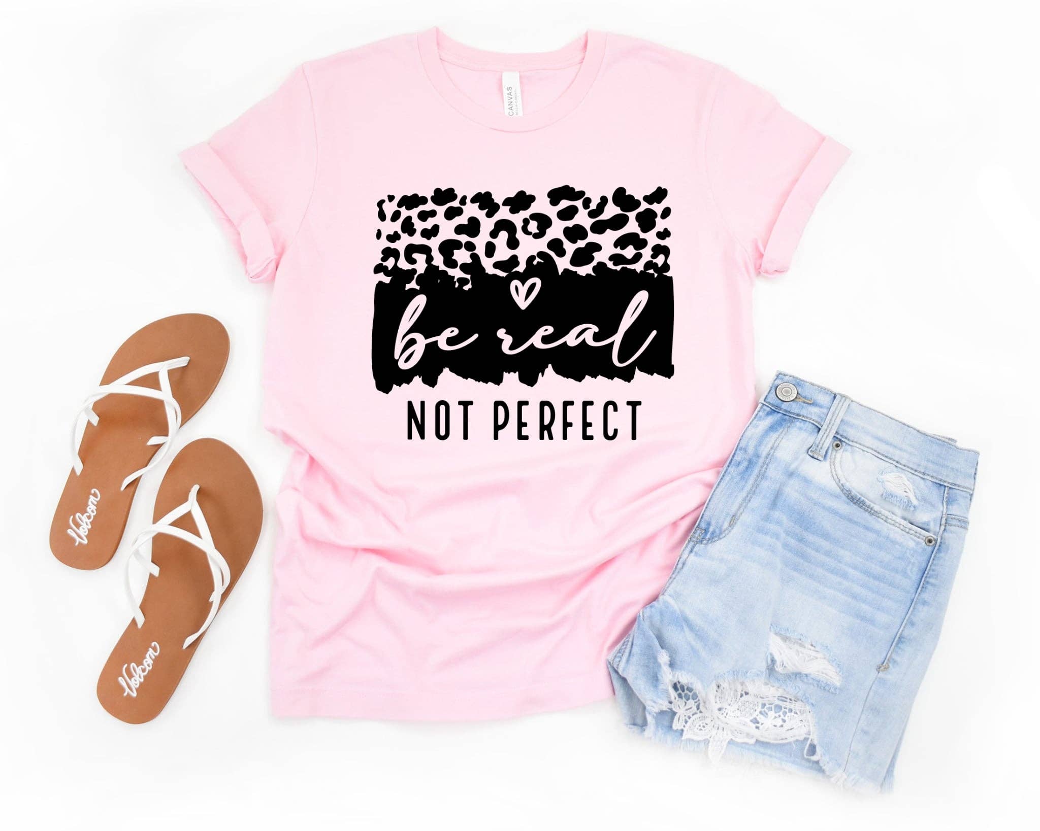 Be Real Not Perfect Pink Bella Inspirational Graphic - Adult & Kids T-Shirts, Sweatshirts & Hoodies apparel design preview 1
