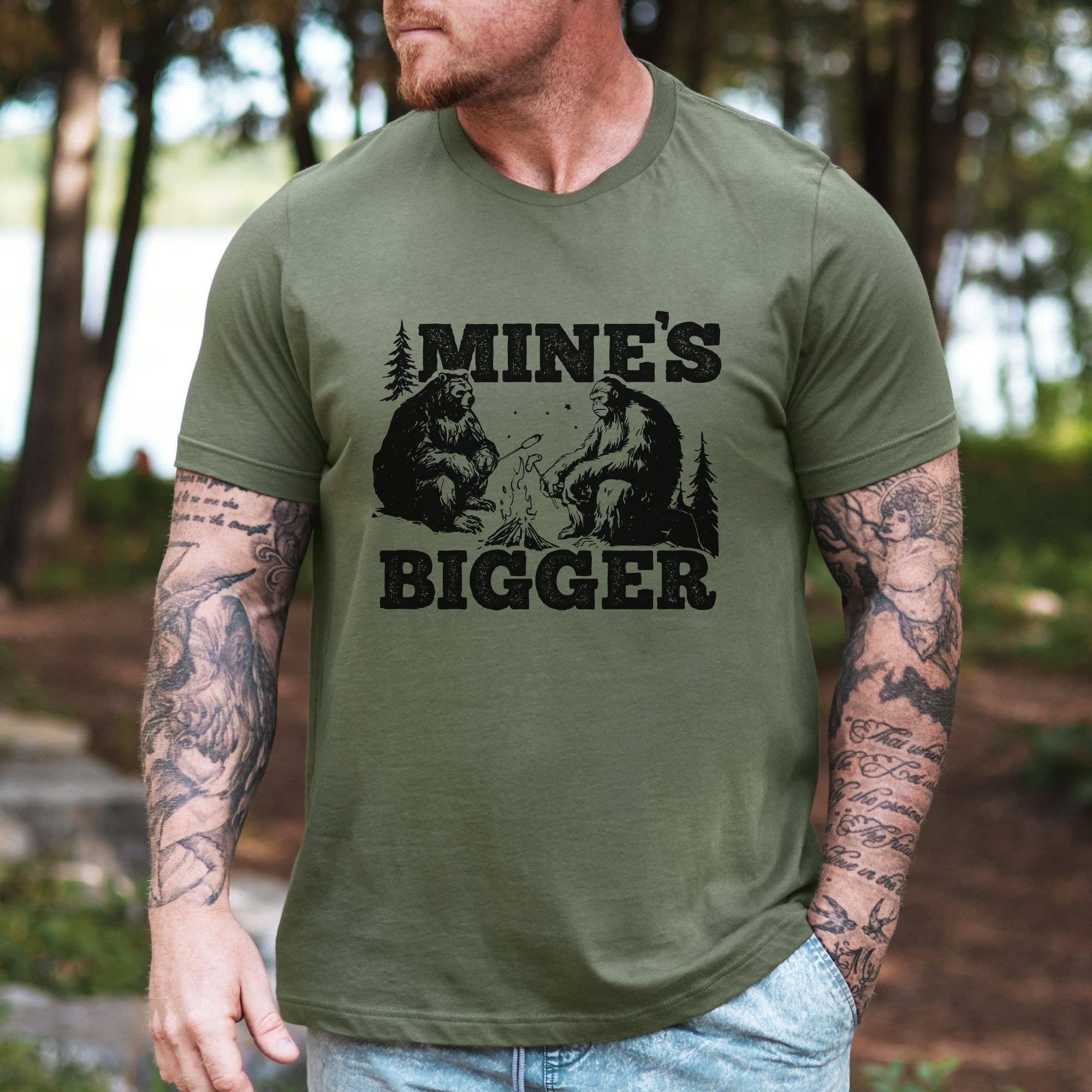Mine'S Bigger Campfire Graphic 291 - Adult & Kids T-Shirts, Sweatshirts & Hoodies apparel design preview 1