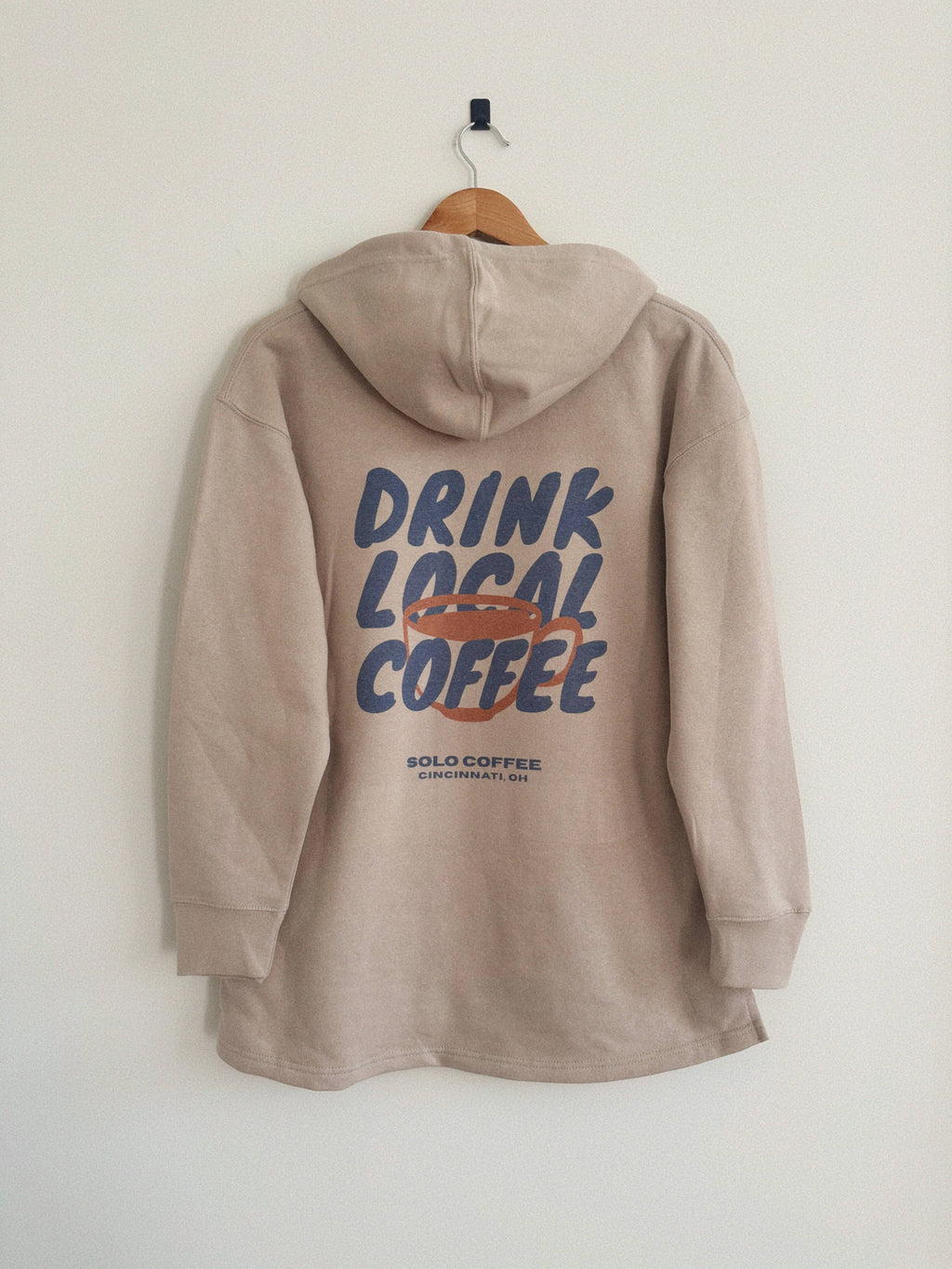 Drink Local Coffee Tan (Full Length) - Adult & Kids T-Shirts, Sweatshirts & Hoodies apparel design preview 1