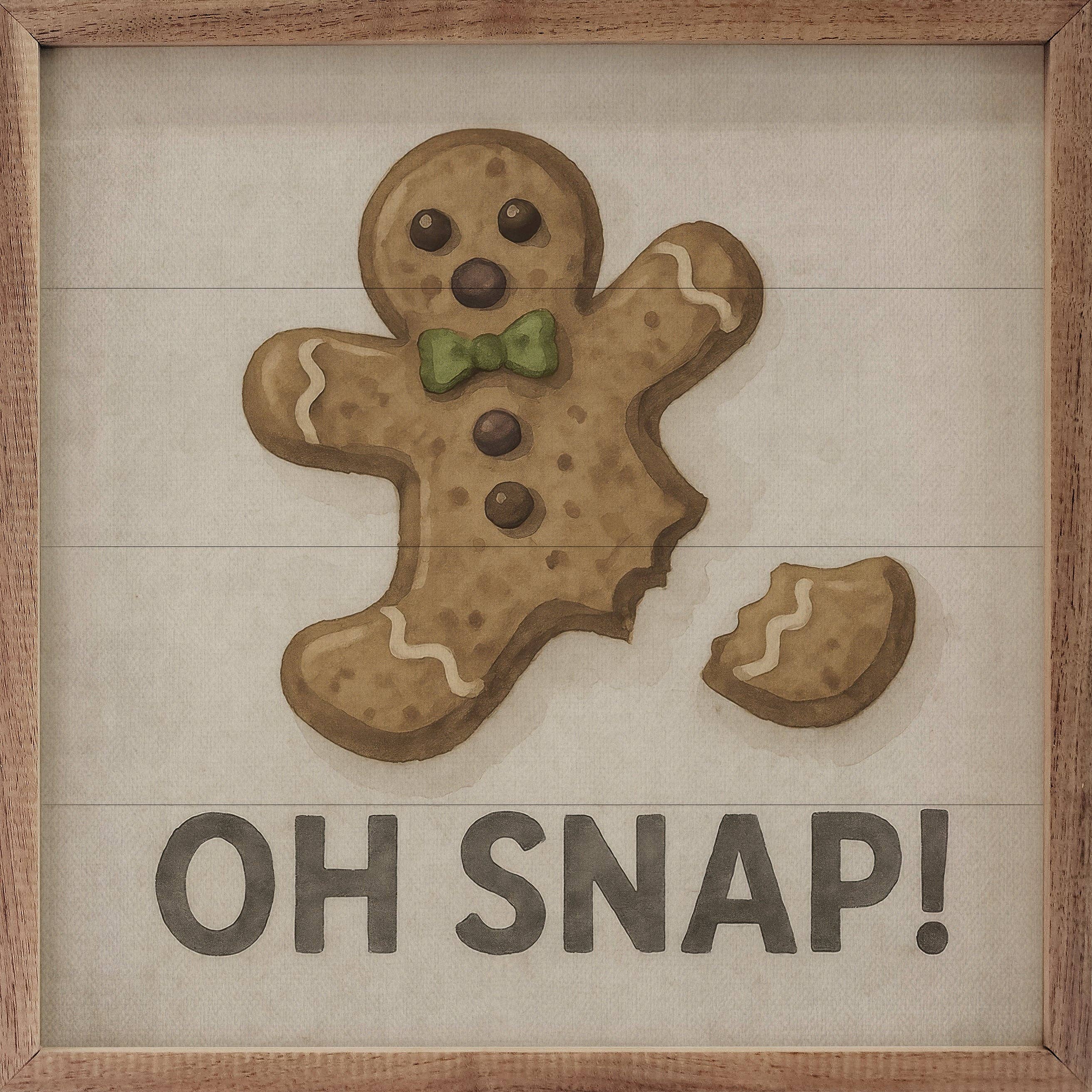 Oh Snap Gingerbread - Adult & Kids T-Shirts, Sweatshirts & Hoodies apparel design preview 1