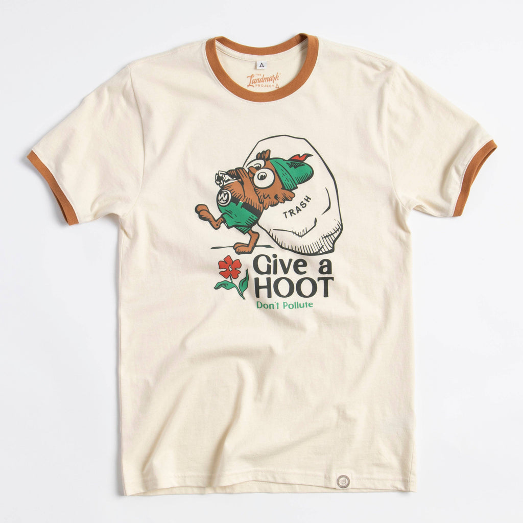 Give A Hoot, Don't Pollute Unisex Short Sleeve Ringer - Adult & Kids T-Shirts, Sweatshirts & Hoodies apparel design preview 1
