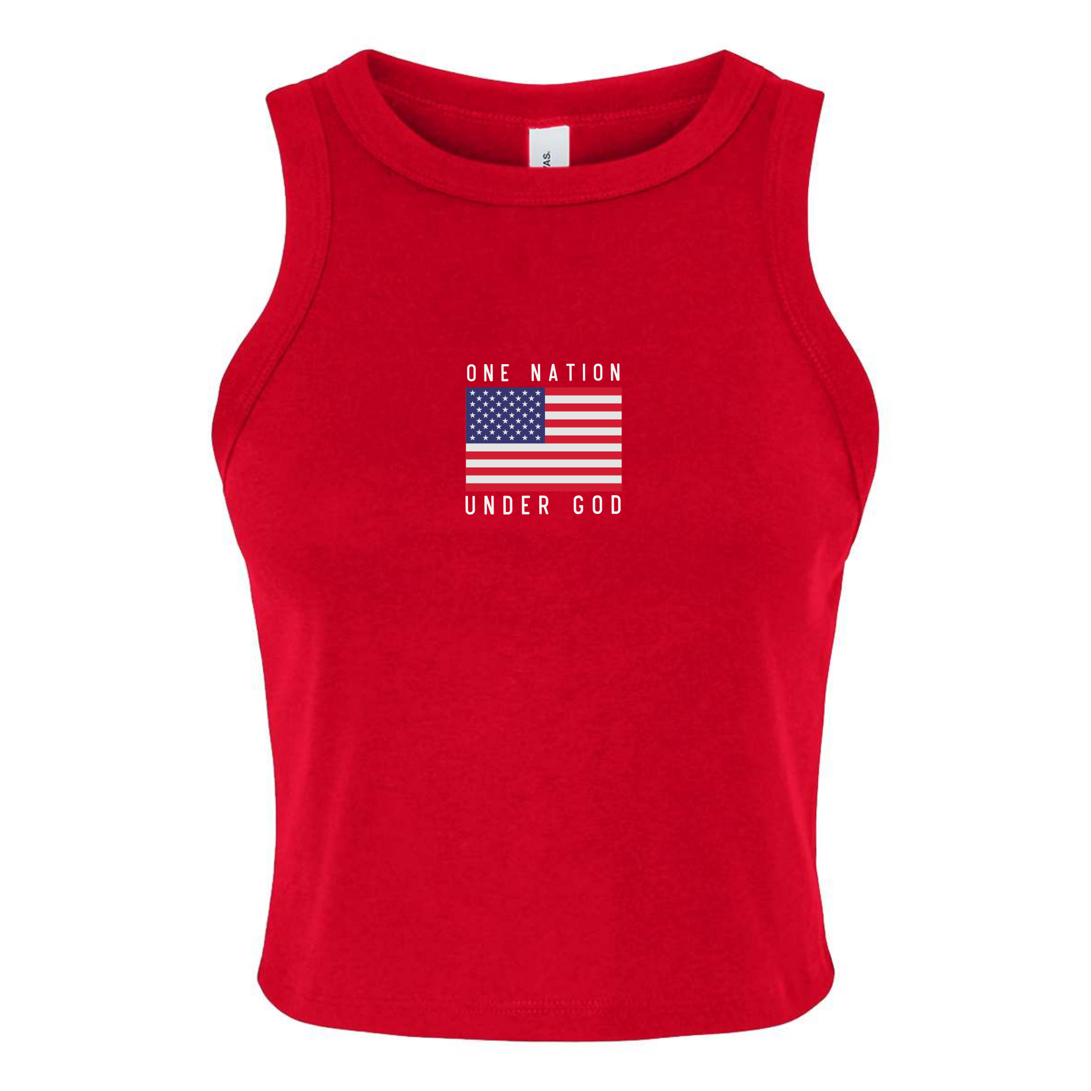 One Nation Under God American Flag 4th of July Racer - Adult & Kids T-Shirts, Sweatshirts & Hoodies apparel design preview 1