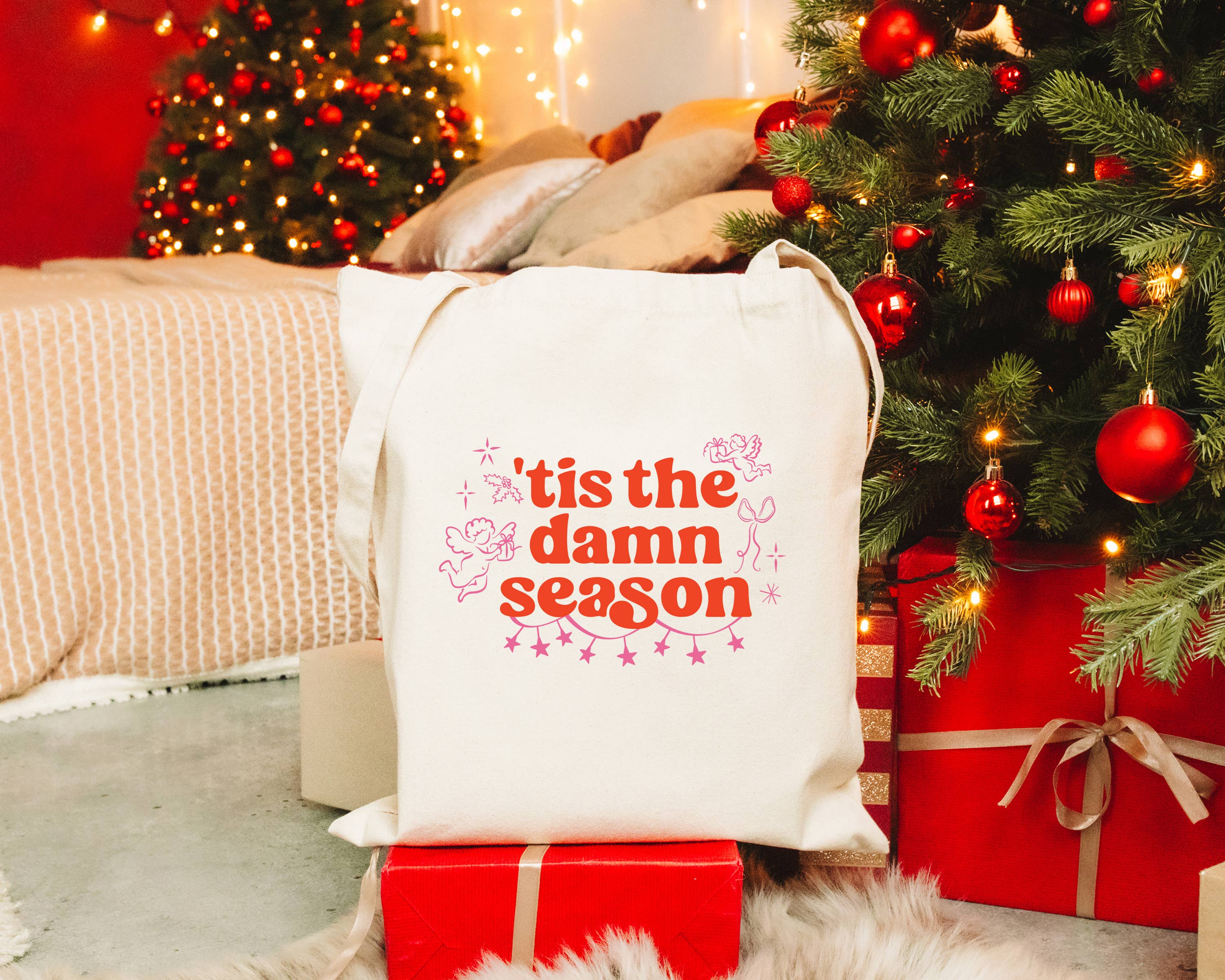 Gift Bag, Christmas Tote Bags - Adult & Kids T-Shirts, Sweatshirts & Hoodies apparel design preview 1