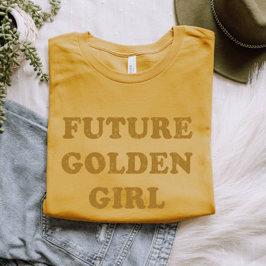 Future Golden Girl Retro Graphic Gold - Adult & Kids T-Shirts, Sweatshirts & Hoodies apparel design preview 1