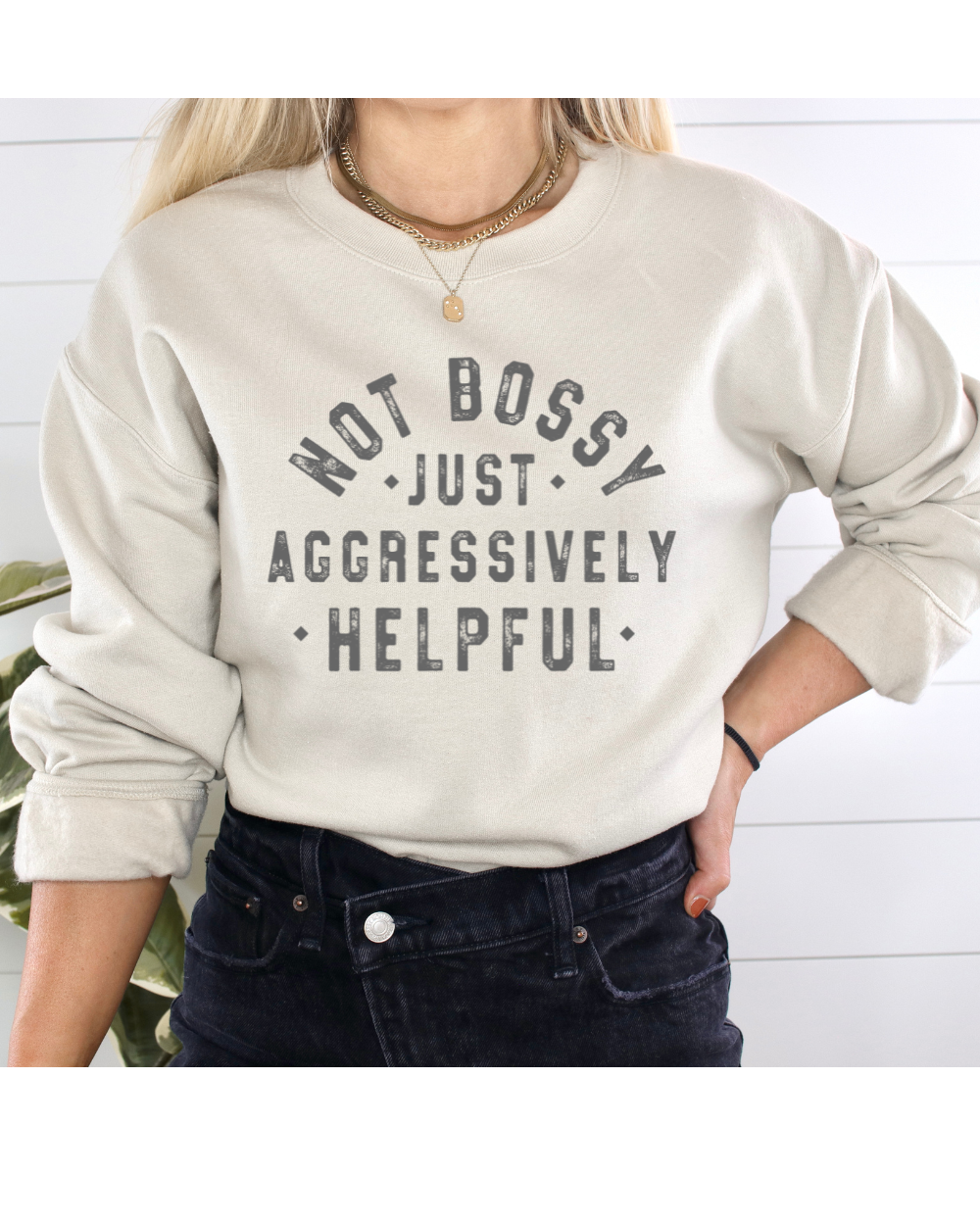 Not Bossy Unisex Sand - Adult & Kids T-Shirts, Sweatshirts & Hoodies apparel design preview 1