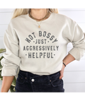 Not Bossy Unisex Sand - Adult & Kids T-Shirts, Sweatshirts & Hoodies apparel design preview 1