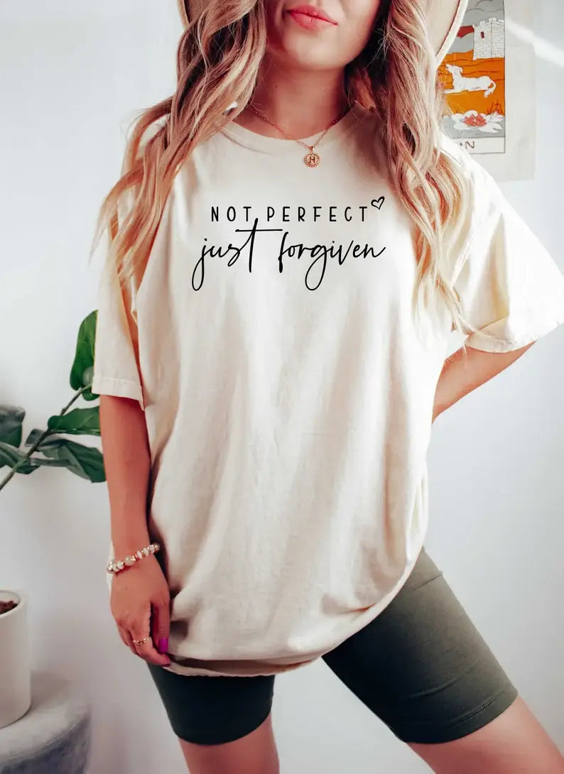 Not Perfect Just Forgiven - Adult & Kids T-Shirts, Sweatshirts & Hoodies apparel design preview 1