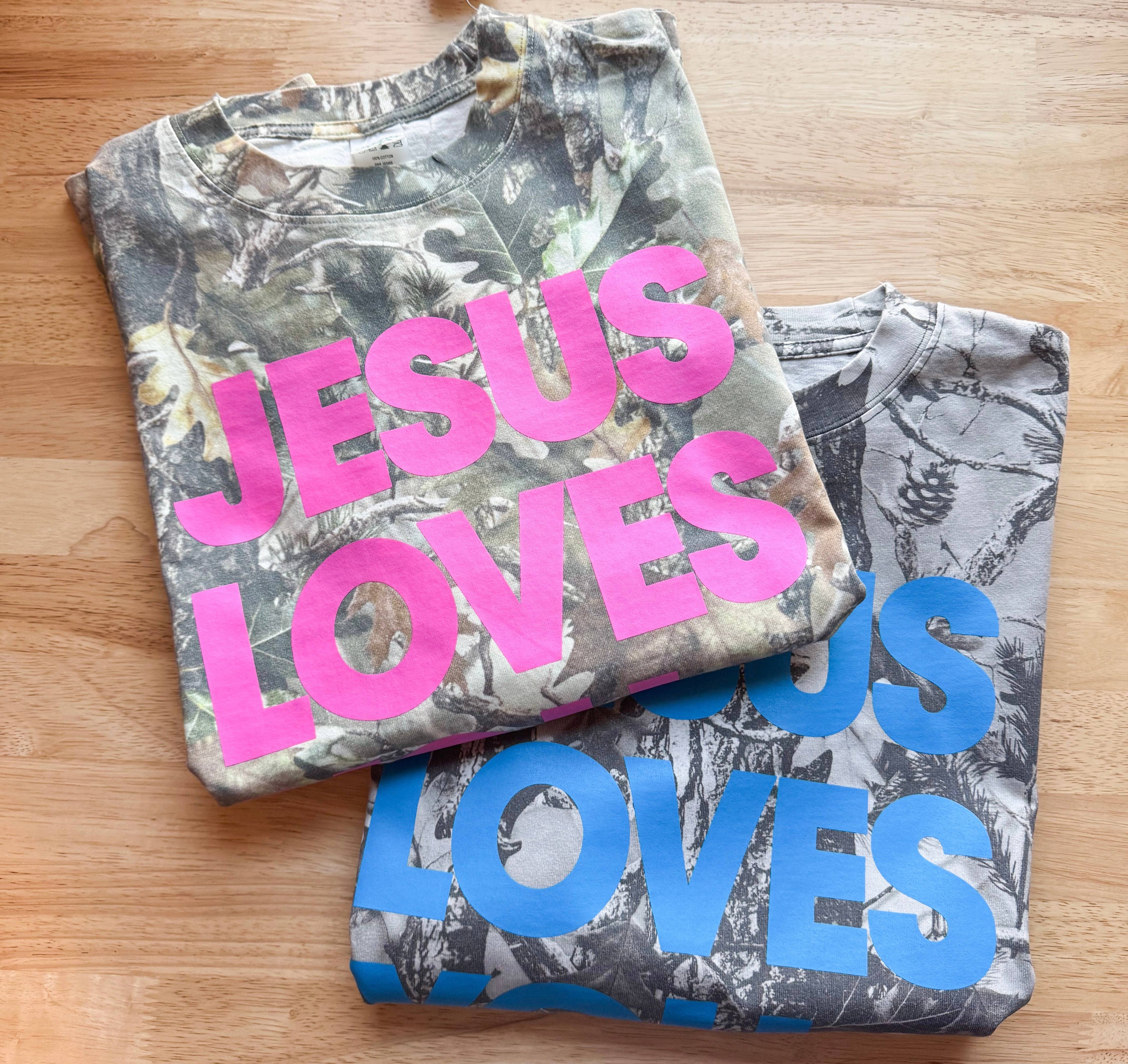 Jesus Loves You Camo Summer Western Apparel - Adult & Kids T-Shirts, Sweatshirts & Hoodies apparel design preview 1