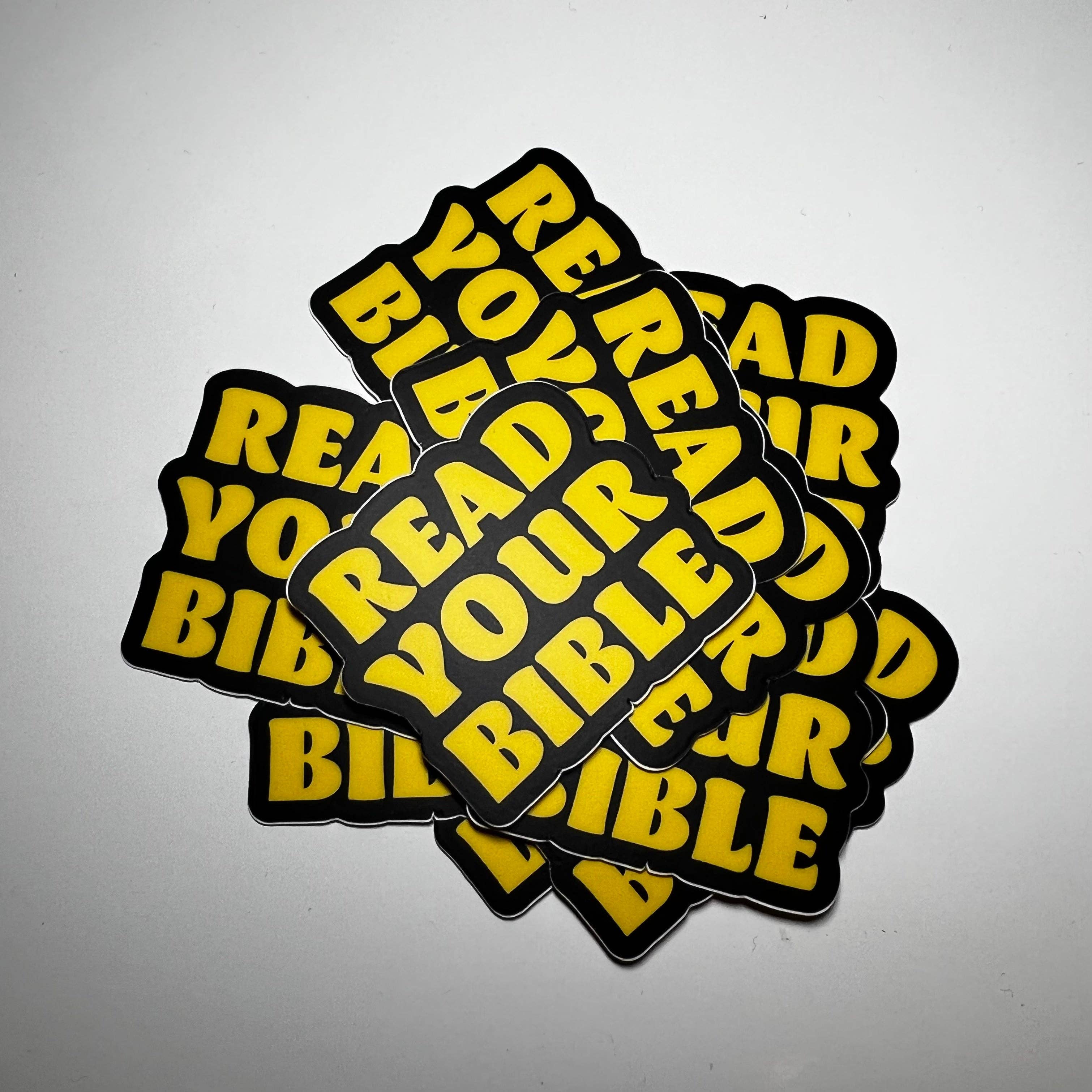 Read Your Bible Stickers - Adult & Kids T-Shirts, Sweatshirts & Hoodies apparel design preview 1