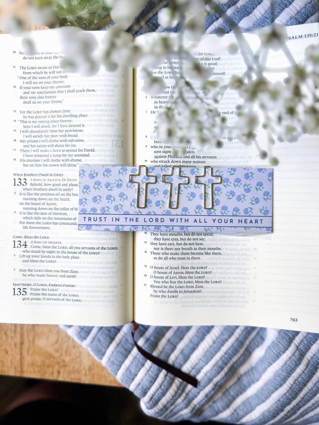 Cross Paperclip and Bookmark Set- Trust in the Lord - Adult & Kids T-Shirts, Sweatshirts & Hoodies apparel design preview 1