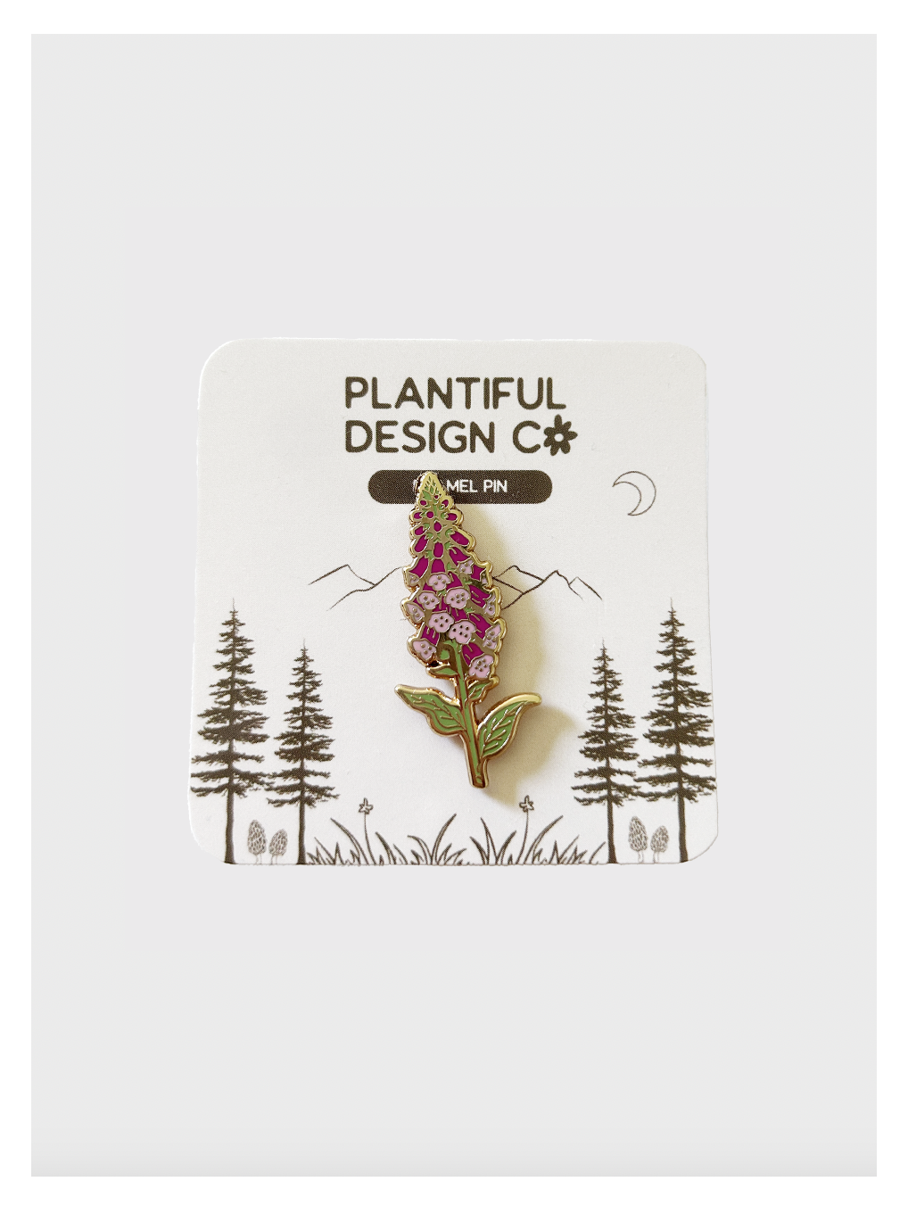 Foxglove Enamel Pin - Adult & Kids T-Shirts, Sweatshirts & Hoodies apparel design preview 1